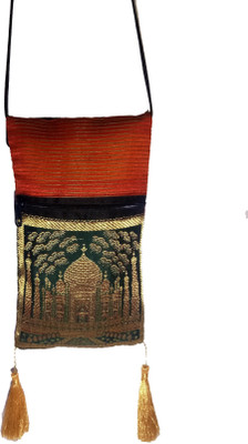 

37 ThirtySeven Girls Casual Green Silk Sling Bag