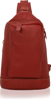 

HugMe.fashion Men & Women Casual Maroon Genuine Leather Sling Bag