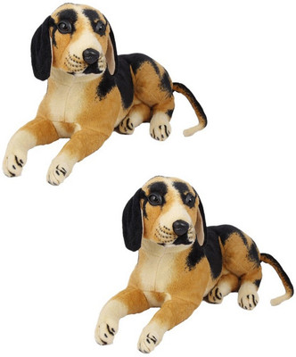 

MEGAEMART Blackdog Animal Stuffed Soft Toy combo - 32 cm(Multicolor)
