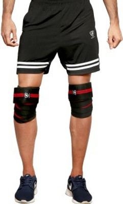 

SKULPTZ Competition Grade Heavy Duty Weight Training Cross Fit Powerlifting Knee Wraps (1 Pair) - Red Knee Support(Red