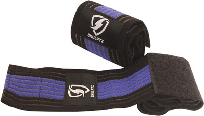 

SKULPTZ Breathable Light weight Elastic Wrist Support Wrap  (1 Pair) - Blue Wrist Support(Blue
