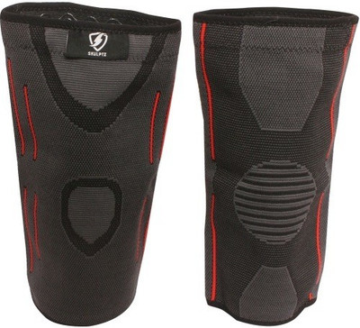 

SKULPTZ Professional Gym Weight Training Cross Fit Knee Support (1 Pair) - Red - Medium Knee Support (M, Red)