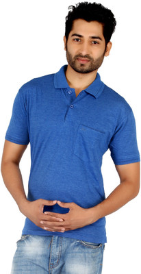 

Awack Solid Men's Polo Neck Blue T-Shirt, Royalblue