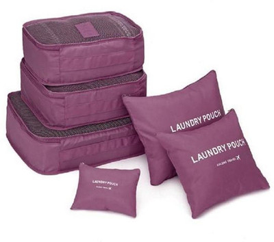 

Kanha Waterproof Travel 6 in 1 Laundry Pouch Cosmetic Make-up Storage(Maroon)