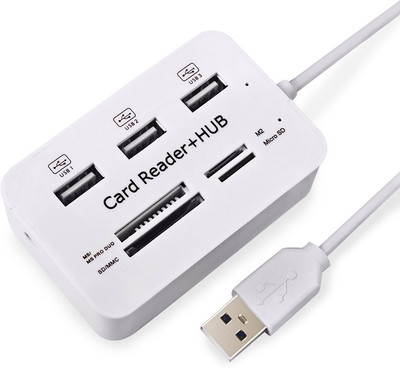 

ReTrack 3.1/3.0 5/10GBPS All-in-One High Speed Multifunction 3-Port USB SD / TF USB Hub(White)