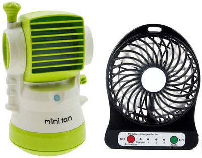 

Elegant Shopping Air Conditioner Rechargeable Fan & Desktop Humidifier Fan Portable Cooling, Green, White & Black USB Fan, USB Humidifier(Green, White, Black)