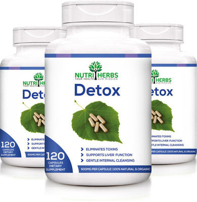 

Nutriherbs Detox Detoxify - 120 Capsules (Pack of 3)(360 No)