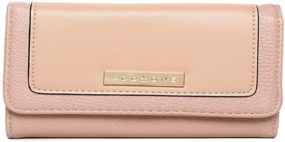 

Addons Women Pink Artificial Leather Wallet(8 Card Slots), Cream