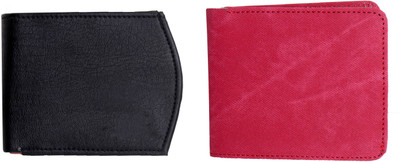 

Amber Shine Men Black, Pink Artificial Leather, Denim Wallet(5 Card Slots)