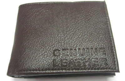 

Generic Men Brown Genuine Leather Wallet(5 Card Slots), Dark tan