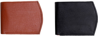 

Amber Shine Men Black, Brown Artificial Leather Wallet(5 Card Slots)
