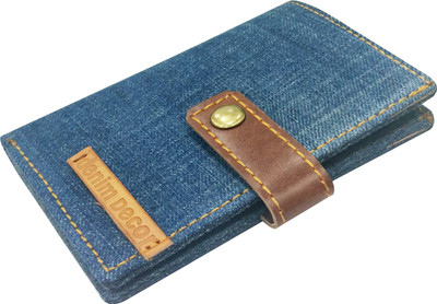 

Denim Décor Men Blue Denim, Artificial Leather Wallet(6 Card Slots), Blue;brown