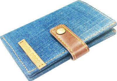 

Denim Décor Boys Blue Denim, Artificial Leather Wallet(6 Card Slots), Blue;brown