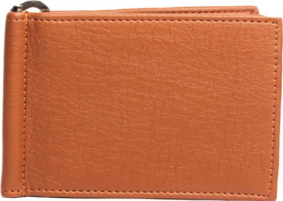 

Bageera Men Tan Genuine Leather Money Clip(6 Card Slots)