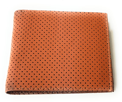 

11e Men Tan Artificial Leather Wallet(3 Card Slots), Orange