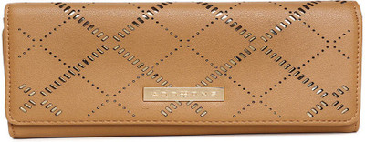 

Addons Women Casual Brown Artificial Leather Wallet(8 Card Slots), Tan