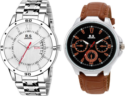 

R S Original RSO-3060 DAY AND DATE WHITE WATCH FOR MEN Watch - For Men