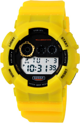

DIRAY DR341GV-Brt.Yellow iLLUMINATOR Shock Resistant Biker Collection Chronograph Watch - For Men