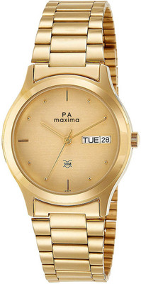 MAXIMA 01377CMGY Gold Analog Watch  - For Men