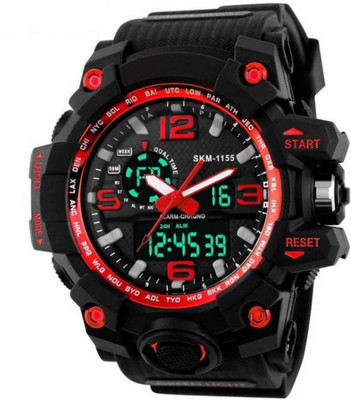

piu collection S_1155 Dual Time With Chronograph Red Addition Watch PC-SKM-1155RED Watch - For Men