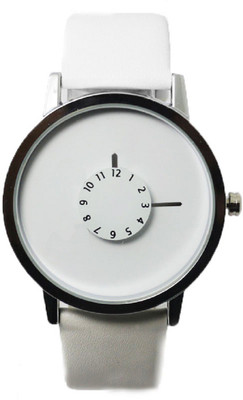 

Miss Perfect Leather White Dial White Chakkri paidu for women Watch - For Boys
