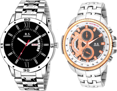 

R S Original RSO-3030 DAY AND DATE BLACK WATCH FOR MEN Watch - For Men