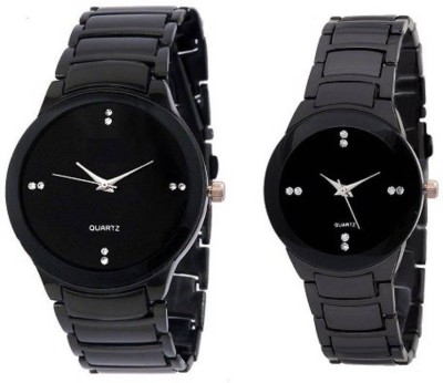 

Dharam Enterprises Black Couple Watch Watch - For Couple