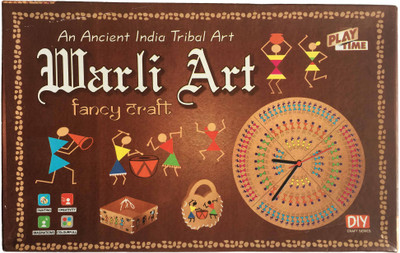 

Playtime Warli Art Game for kids, Craft kits, Do it yourself, Drawing Painting kit Paint and color, DIY Activity game Worli art