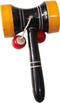 

Khadi Eco Basket Channapatna Wooden Dumroo Toy For Gal & Boy(Yellow, Black)