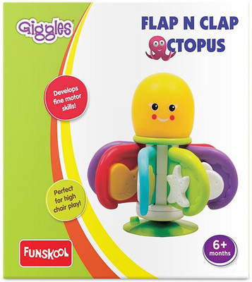 

Giggles FLAP N CLAP OCTOPUS Rattle(Multicolor)