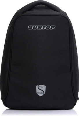 

Suntop TechShield Dual Anti Theft Laptop Backpack Bag with Waterproof Inbuilt Raincover & Inside Mesh Water Bottle Pocket| 28 Litres (Black color) 28 L Backpack(Black)
