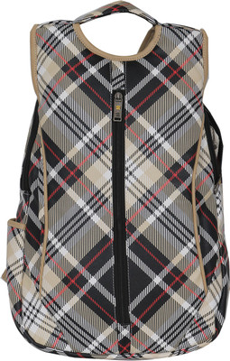 

FD Fashion Soft Luggage Light Weight & Fashionable 20 L Backpack(Multicolor), Beige