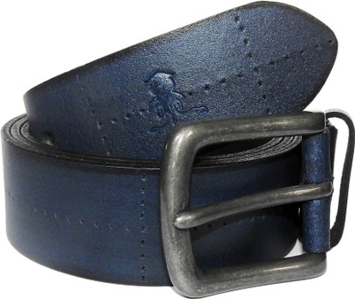 

SQUID BLUE Men Casual Blue Genuine Leather Belt
