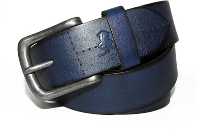 

SQUID BLUE Men Casual Blue Genuine Leather Belt