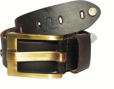 

SQUID BLUE Men Casual Brown Genuine Leather Belt