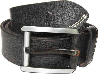 

SQUID BLUE Men Casual Black Genuine Leather Belt