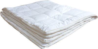 

Spangle Checkered Single Comforter(Polyester, White)