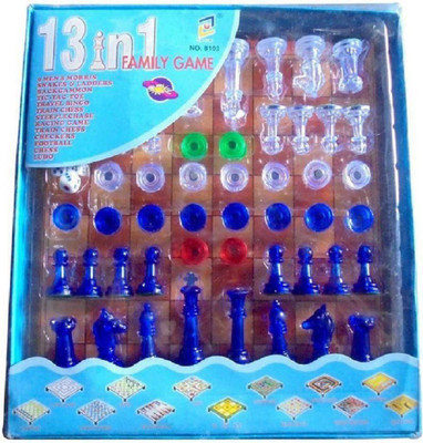 

Goyal Traders 13 in 1 Magnetic Ludo Chess Snacks and Ladders Set Board Game Board Game