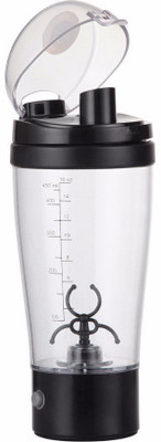

ELEGANTSHOPPING Premium Quality Battery Operated Vortex Protein Shaker Blender -09 450 ml Shaker(Pack of 1, White, Black), Black;white