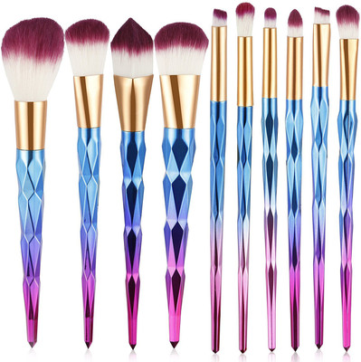 

Foolzy Makeup Brushes Set Colorful 10Pcs Foundation Eyebrow Eyeliner Eye-shadow Brush Cosmetic Conceler Brushes Kit(Pack of 10)