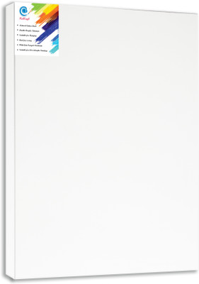 KetKraft White Stretched Canvas Rectangle Linen Acid Free Pre Stretched Canvas (Set of 1)(White)