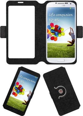ACM Flip Cover for Samsung Galaxy S4 I9500(Black, Cases with Holder, Pack of: 1)
