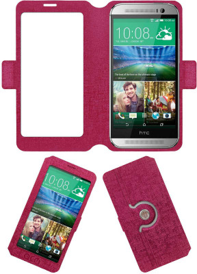 ACM Flip Cover for Htc One M8(Pink, Cases with Holder, Artificial Leather) Flipkart