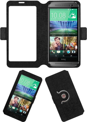 ACM Flip Cover for Htc One M8 Eye(Black, Cases with Holder, Artificial Leather) Flipkart