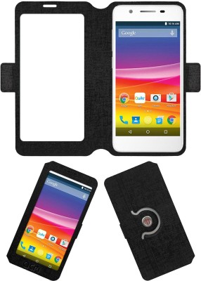 ACM Flip Cover for Micromax Canvas Knight 2 E471(Black, Cases with Holder, Pack of: 1)