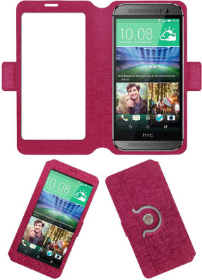 ACM Flip Cover for Htc One M8 Eye(Pink, Cases with Holder, Artificial Leather) Flipkart