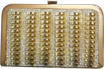 

Astha Creation Party Gold, White Clutch