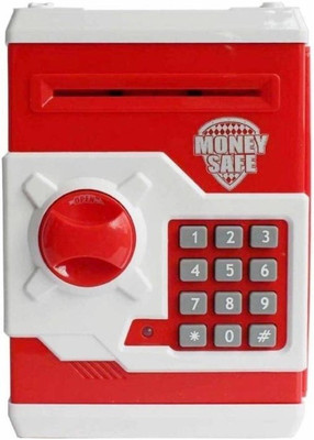 

starsky Money Safe Kids Savings ATM Bank with Electronic Lock Coin Bank Coin Bank (Red) Coin Bank(Red)