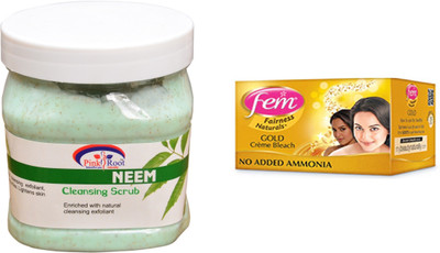 

Pink Root Neem Scrub 500ml, Fem Gold Bleach(Set of 2)