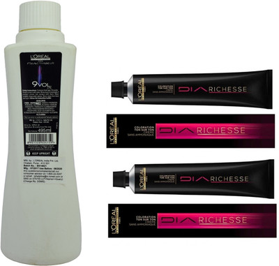 

L'Oreal DIA Ammonia Free hair color 5.5 Mahogany (2 tube) 60mL+ DIA Activateur Developer 495mL(Set of 3)
